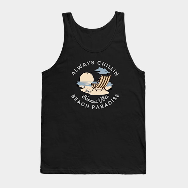 Always Chillin Beach Paradise Tank Top by Glenn Landas Digital Art